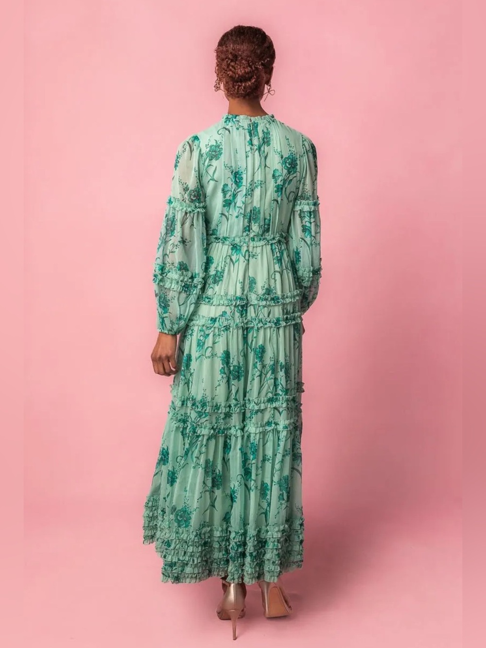 Ivy City Co Mint Green Floral Maxi Dress - NWOT - Picture 2 of 2